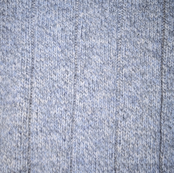 Oscar De LA Renta | Textured Stripe Waffle Knit Mock Neck Sherpa Collar Pullover - Picture 5 of 15